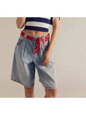 Free People Interstate Slouchy Jean Shorts Festival Y2K Jorts Relaxed Womens 25